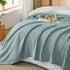 EMME 90"x90") Cotton Muslin Queen Blanket Bed Layering Bedspread Coverlet Breathable Gauze Soft Lightweight (Heather