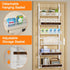 6 2 1 Tier Over the Door Pantry Organizer IN Hanging or Wall Mounted Spice Rack with Adjustable Basket,Heavy Duty