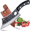 ROCOCO 6.3" Cleaver Butcher Knife, Full Tang with Sheath, Ideal for Home Outdoor BBQ Camping, Great Gift Idea