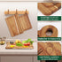 3 Pack Set, Cutting Board Acacia Wood Cutting Boards for Kitchen, Chopping Board with Deep Juice Grooves & Built