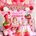 Set 1st RainMeadow Premium Berry First Birthday Decorations - Strawberry Birthday Decorations Girl with Banner