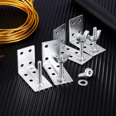 Roman Shade Wall L Bracket and Wingnut Ceiling or Wall Mount Brackets for Roman Shade Home Window Drapery (8)