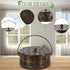 Portable Iron Mosquito Coil Holder with Handle, Round Heat-Resistant Incense Holder (Bronze)