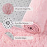 6x9 junovo Pink Washable Area Rug for Girls Bedroom Living Room, Soft Non-Slip Fluffy Rugs, Shag Plush Memory Foam