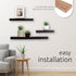 Kiera Grace Stockholm Maine Floating Wall Shelves, Set of 3, White, 12", 16", 24"
