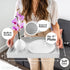 17.5"x12" Home Redefined Silver Glossy Crocodile Faux Leather Serving Tray Beautiful Modern Elegant Decorative Tray
