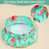MHJY Kids Apron Hat Set for Girls, Vintage Pleated Skirt Adjustable Kitchen Apron with Pockets for Baking