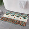 Aztec Bath Rugs for Bathroom, Southwestern Tribal Pattern Non Slip Flannel Bath Mat, 17x29 Inch