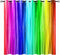 ANHOPE Rainbow Striped Curtains - Girls Colorful Vertical Stripes Print Pattern Waterproof Grommet Window Drapes