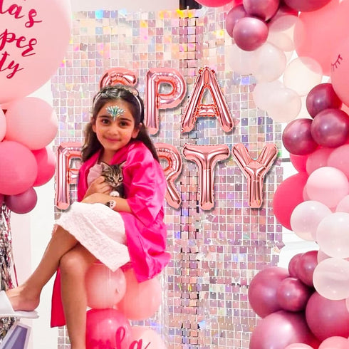 LaVenty 13 PCS SPA PARTY Balloons, Spa Party Banner for Spa Theme Birthday Salon Makeup Party Decoration