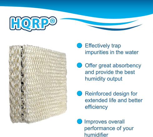 HQRP Wick Filter (4-Pack) Compatible with Duracraft Humidifiers DH803 DH804 DH805 DH806