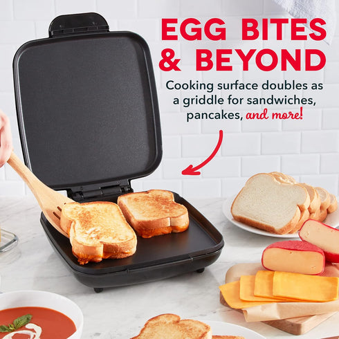 DASH Sous Vide Style Family Size Egg Bite Maker - Breakfast Bites, Sandwiches, Healthy Snacks or Desserts, Keto & Paleo
