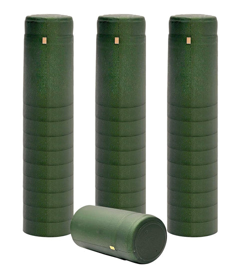 30 Metallic Green PVC Shrink Capsules, Set of 1