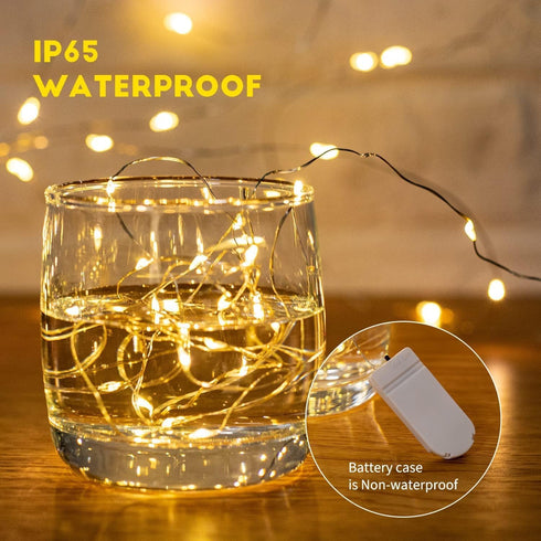 12 Pack 7ft 20 Fairy Lights Battery Operated String Lights - LED Silver Wire Firefly Lights for Mason Jars DIY Picture