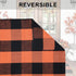24'' 51'' Orange and Black Plaid Rug, x Fall Outdoor Front Door Decor Mat, Cotton Washable Hand-Woven Rug for Layered