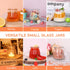 4oz 40Pack, (Set 40) Small Glass Jars Clear Glass Pudding Jars with PE Lids and Tags, Spice Jars/Glass Jelly