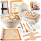 Panny Sourdough Starter Kit, Banneton Bread Proofing Basket with Glass Sour Dough