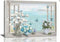 Cotton Hydrangea Bathroom Wall Art - Farmhouse Flower Butterfly Pictures, Framed Artwork for Bathroom