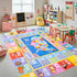 4x5 Kids Rugs for Playroom - Soft & Non-Slip Feet Educational Rug for Learning ABC Alphabet, Numbers, Shapes & Map
