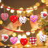 EBaokuup 30 Pcs Valentines Fabric Heart Ornament for Hanging, Heart-Shaped Decoration for Valentine's Day Home Decor