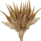 CATTREE 2 Pack Artificial Plants for Christmas, Gold Faux Shrubs, Plastic Grass Simulation for Home & Garden Decoration
