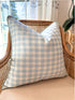20" 20" Jillien Harbor The Charlie Decorative Pillow Cover Blue and White Accent Pillow Cover with Gingham-Inspired