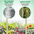 Set 15.8ft 16in 8pcs Ease to Install Garden Fence Animal Barrier - Included x Rustproof Metal Wire Net, Cedar Stakes