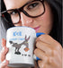 3dRose Kick Prostate Cancer In The Ass Awareness Ribbon Design - Two Tone Blue Mug, 11oz