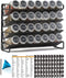 SpaceAid Spice Rack Organizer with 28 Spice Jars, 386 Spice Labels, Chalk