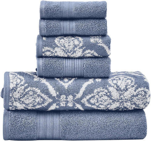 Modern Threads Amaris 6-Piece Reversible Yarn Dyed Jacquard Towel Set - Bath