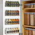 4 24 4 oz 269 Talented Kitchen Spice Rack Organizer - Stainless Steel Wall-Mounted Racks - Glass Jars & Preprinted