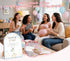 GEQWH 51 6x8 Inch 50 JY10 Pcs Goose Diaper Raffle Game, Blue Little Goose Baby Shower Game, Arch Wooden Sign with Stand