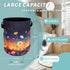 Colorful Flowers At Night Laundry Basket, Waterproof Oxford Cloth Tote Bag, 18.9" x 16.5" for Bathroom/Laundry Storage