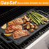 GasSaf Cast Iron Double Sided Griddle, Reversible Grill Pan for Indoor Cooking, 13 x 8.25 Stovetop Griddle