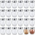 Hotop 48 Pcs Cheese Parmesan Shakers with Perforated Top, 6 oz Glass