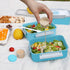 shopwithgreen 3 Pack Salad Food Storage Container, 47-oz Bento Box with 3-Compartment for Sandwich, Fruit, Lunch,