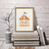 SAMHOU 8x10 Inch Wood Framed Carousel Wall Art, Nursery Wall Decor Paintings for Baby Girl Room, Cute Merry-Go-Round