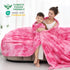 Cozy Fleece Throw Blanket Soft Lightweight Throw Blankets Warm Plush Pink Fall Blankets and Throws Couch Sofa Bed