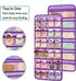 Closet Dual-sided Hanging Baby Shoes Organizer Toddler Shoe Storage Holder for Kids Bow Socks Underwear (PURPLE)