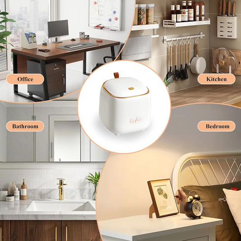 Countertop 2.2 L/0.6 60 5.5" Mini Trash Can for Desk, Desktop Garbage Can with Press Type Lid, Gal Mini Trash Tin