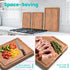BETOLEAN Set 3-Piece Acacia Wood Cutting Boards with Juice Groove & Handles for Kitchen Charcuterie Chopping Board