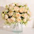 Luyue 8 Packs Peonies Artificial Flowers - Vintage Faux Peony Bouquet for Table Centerpiece