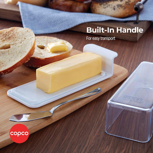 7.2 2.6 2 Inch Copco Butter Dish with Clear Lid and Measurment Guide, x x
