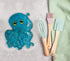 Octopus Spoon Rest for Stove Top, Ceramic Kitchen Counter Spoon Holder, Cute Blue Utensil Rest
