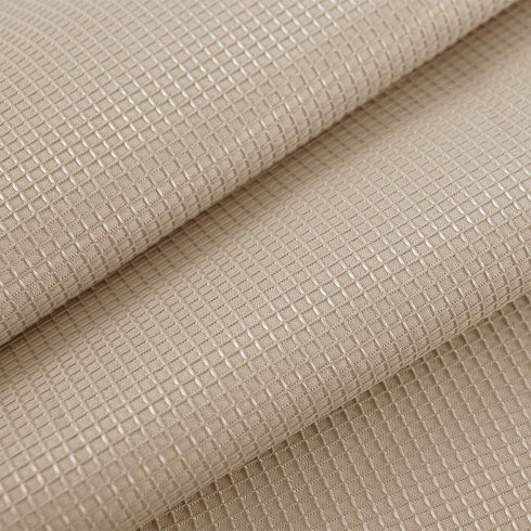 Valea Home Waffle Weave Textured Bathroom Window Curtains, Water Repellent Short Kitchen Tiers, Taupe, 36 x 36 inches