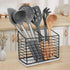 Utensil Holder for Kitchen Counter, Metal Utensil Holder Rack for Cooking Tools Storage, Sturdy Base, Drainage Hole for
