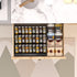Organizer,3-Tier Insert/Countertop included)-3Tier,2packs/Black Expandable Metal Spice Drawer Slanted Seasoning Jars