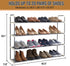 4-Tier Closet, 20 Home-Complete Shoe Rack - Shoe Organizer for Bathroom, Entryway - Shelf Holds Pairs Sneakers, Heels
