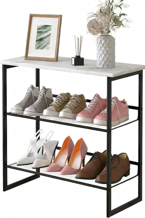 Garden 4 you Shoe Rack for Entryway 3 Tiers 11.8" D x