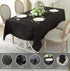 Craft And Party Rectangle Tablecloth, 60 x 102 Inch Black Washable Polyester